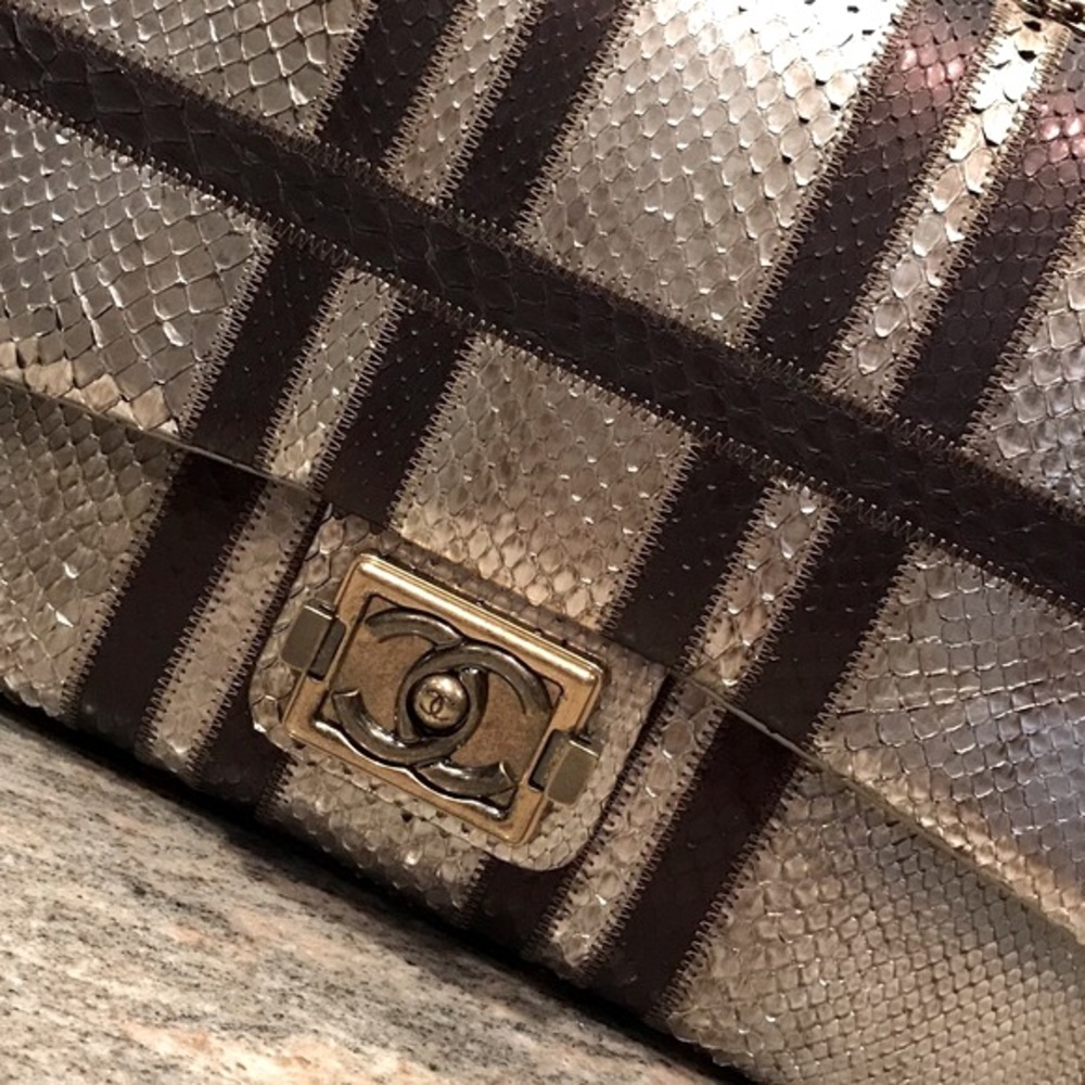 CHANEL
Python Single Flap Bag